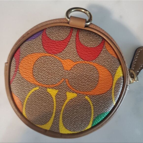 Coach Rainbow Signature C Coin Purse - Picture 5 of 8